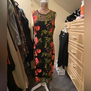 Beautiful embroidered floral dress - worn once